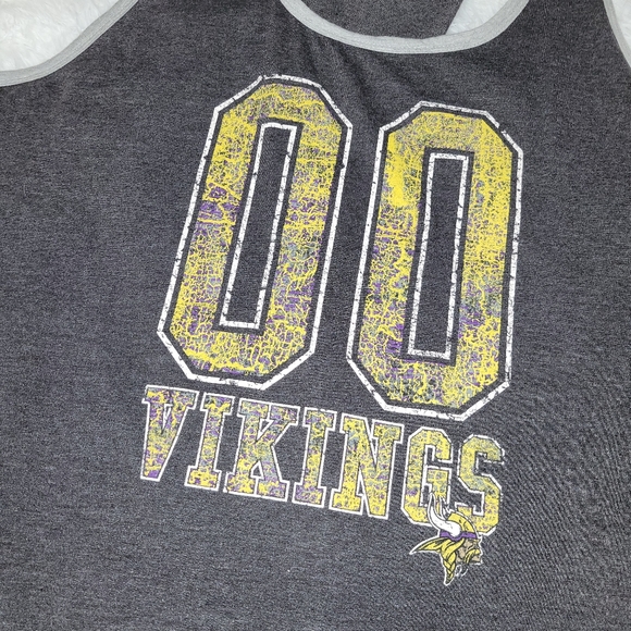 Womans NFL Apparel Vikings 00 Tank Top |  4XL | Gray Charocal - Picture 1 of 3